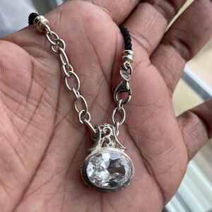 Sterling Silver Pendant Rope Necklace